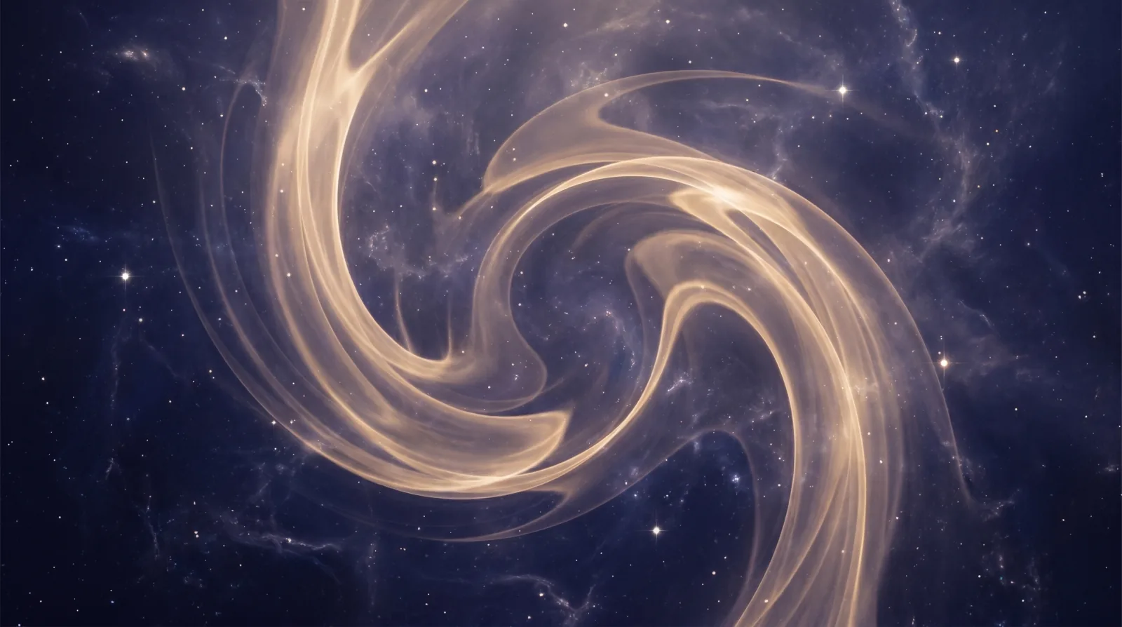 Swirling golden energy in deep cosmic indigo — 555 angel number transformation
