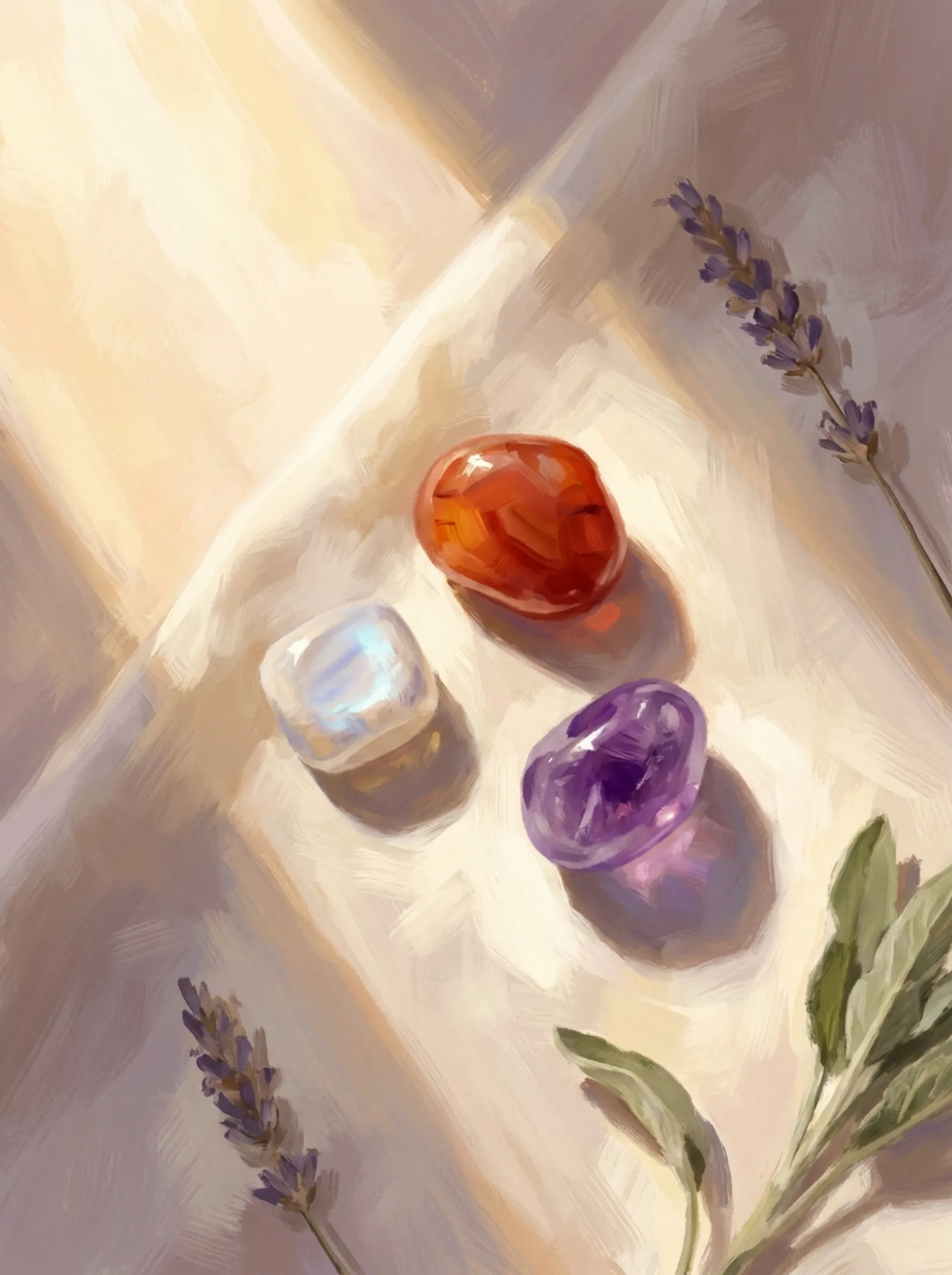 224 meaning deeper meaning — painterly illustration of crystals